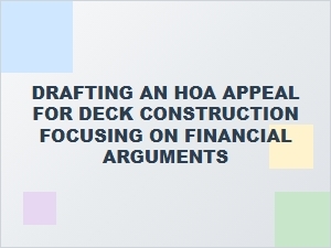 Financial Appeals for Deck Construction