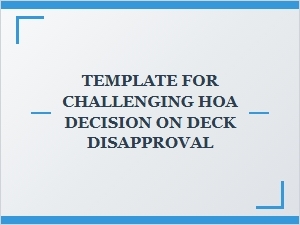 How to Appeal an Hoa Deck Denial