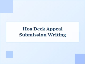 Crafting Your Hoa Deck Appeal Submission