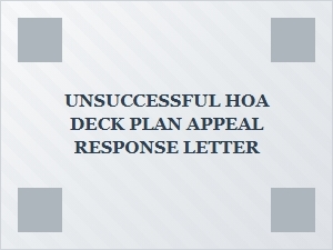 Crafting a Strong Deck Plan Appeal Letter