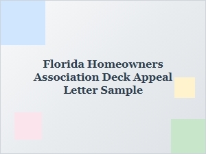How to Appeal Florida Hoa Deck Rules