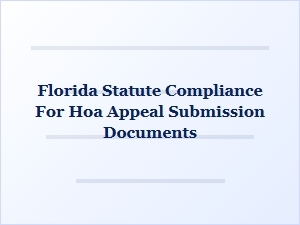 Florida Hoa Appeal Submission Checklist