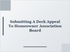 Hoa Deck Appeal Submission Checklist